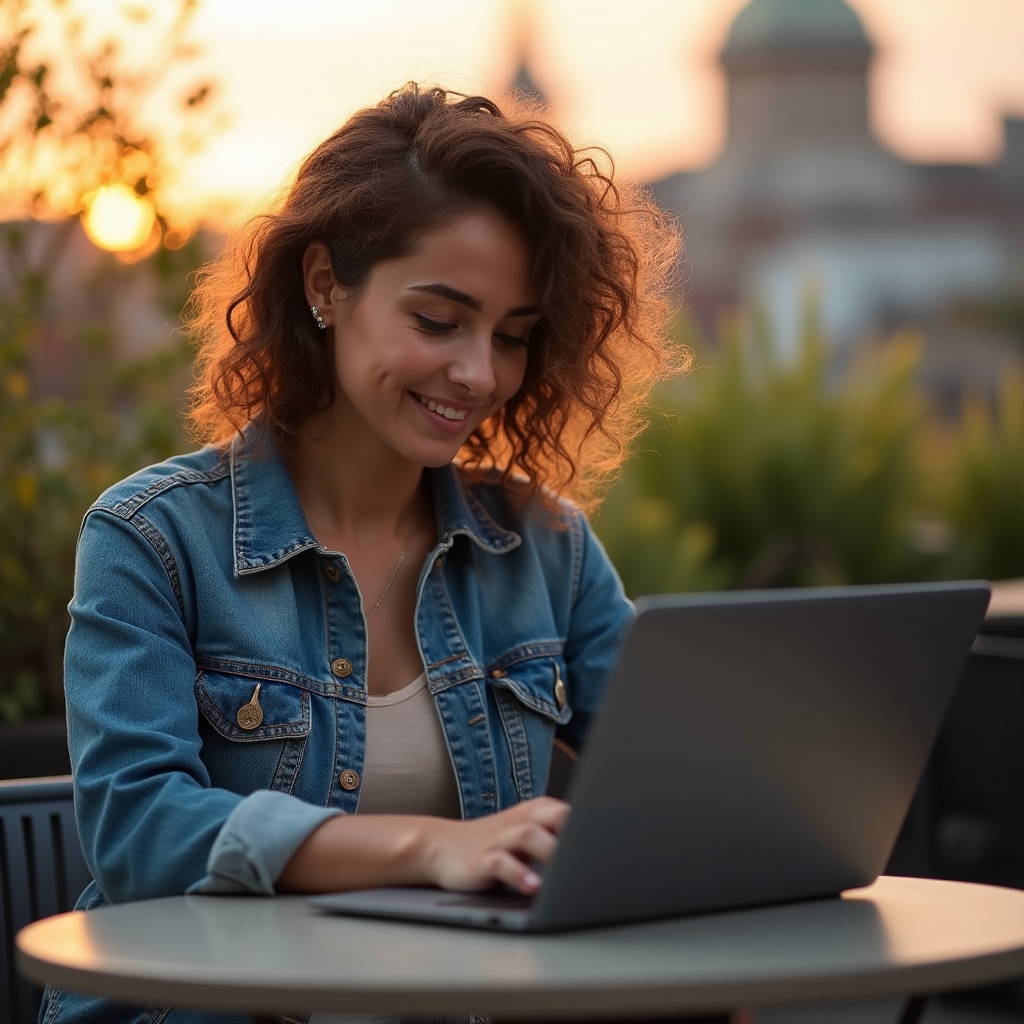 Živnostnice kontroluje rozpracovaný web na notebooku u stolu